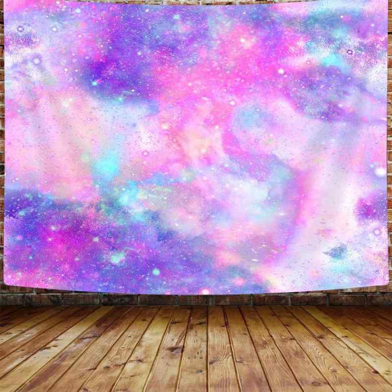 タペストリー ピンク 大理石 夢幻ギャラクシー柄 おしゃれ 北欧スタイル 壁掛け ウォールデコレーション 寝室 リビング インテリア 背景 装飾 ポリエステル製