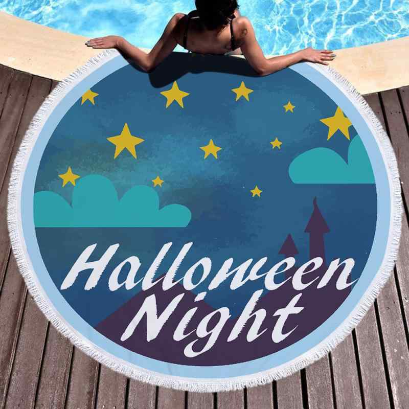 ビーチタオル バスタオル 吸水速乾 マイクロファイバー 円形 大判 150cm ショール 薄手 軽量 海水浴 プール 旅行 レジャー アウトドア ポリエステル 柄物