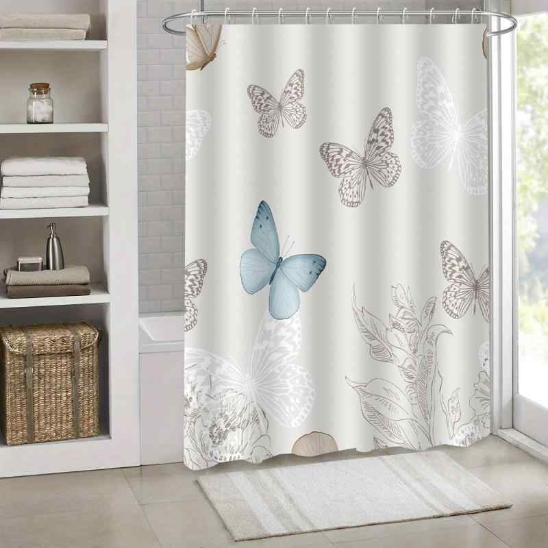 シャワーカーテン 防水 防カビ 撥水加工 速乾 3Dデジタルプリント ポリエステル バスルーム 浴室 間仕切り 目隠し モダン シンプル おしゃれ