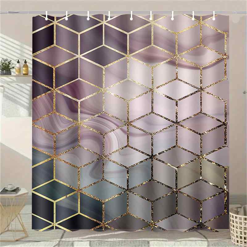 シャワーカーテン 防水 防カビ 浴室用 3Dデジタルプリント 花柄 ポリエステル製 間仕切り 目隠し モダン おしゃれ 穴あけ不要 バスルーム リビング 洗面所 脱衣所