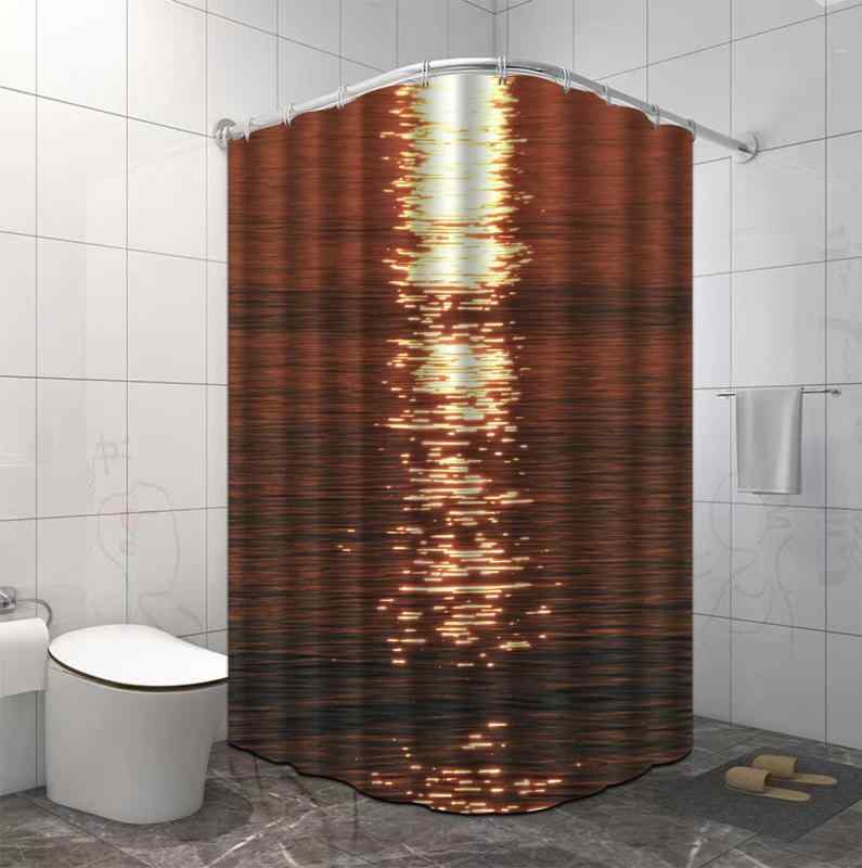 シャワーカーテン 防水加工 ポリエステル製 防カビ ユニットバス お風呂場用 間仕切り 目隠し 取付簡単 シンプルモダンデザイン おしゃれ かわいい