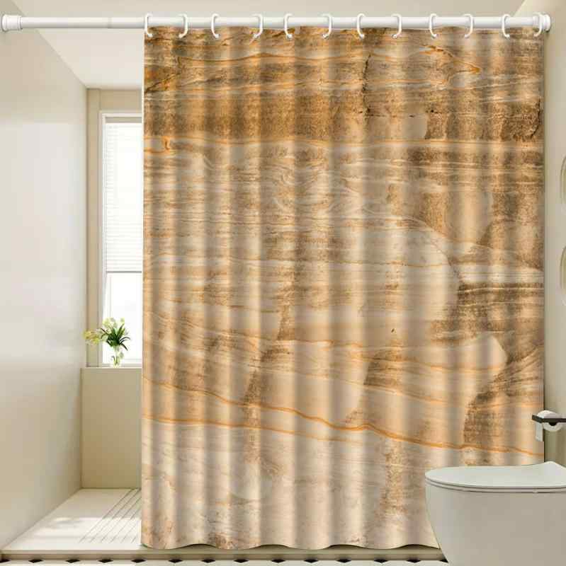 シャワーカーテン 防水 撥水 防カビ 大理石柄 ポリエステル製 お風呂 バスルーム ユニットバス 間仕切り 目隠し プライバシー保護 モダン 軽量 取付簡単 おしゃれ 洗面所 脱衣所