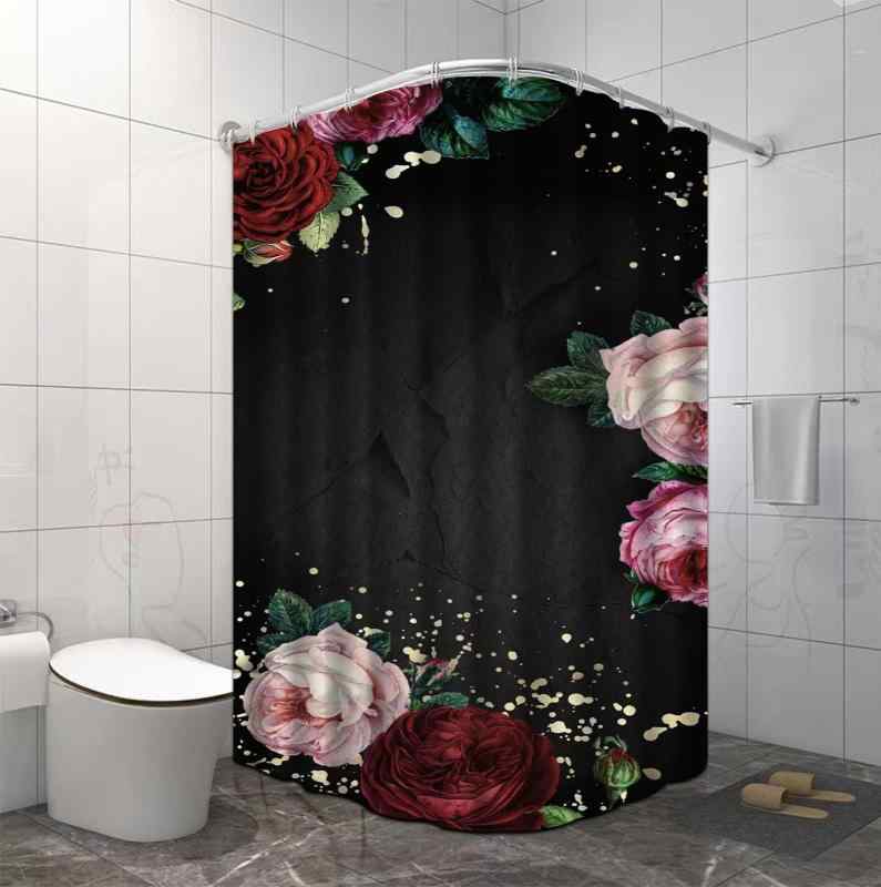 シャワーカーテン 防水 撥水加工 防カビ カビ防止 穴あけ不要 突っ張り棒対応 ポリエステル製 プライバ..