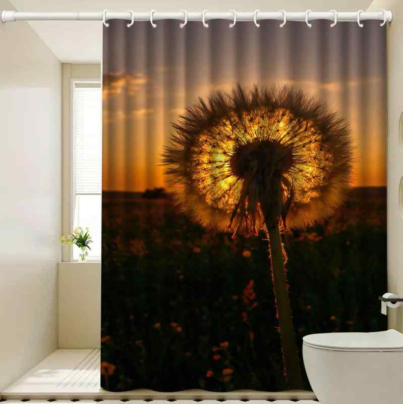 シャワーカーテン 突っ張り式 穴あけ不要 折りたたみ 防水 間仕切り 乾湿分離 バスルーム用 ポリエステル製 目隠し 無地 シンプル モダン おしゃれ セット