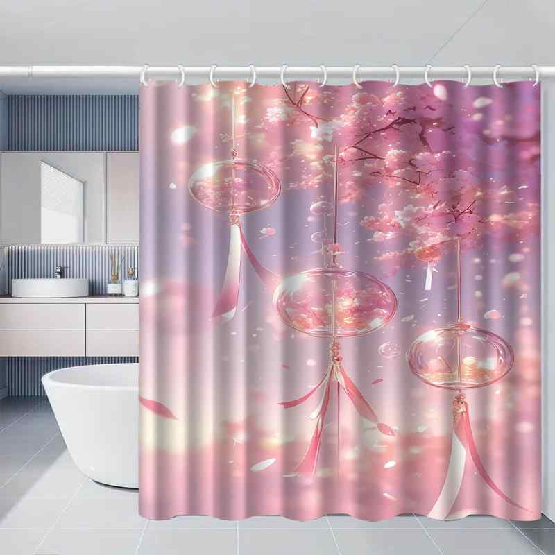 シャワーカーテン 防水 撥水 厚手 デジタルプリント モダン シンプル 浴室用 間仕切り 目隠し バスルーム ユニットバス 湿気対策 ポリエステル製