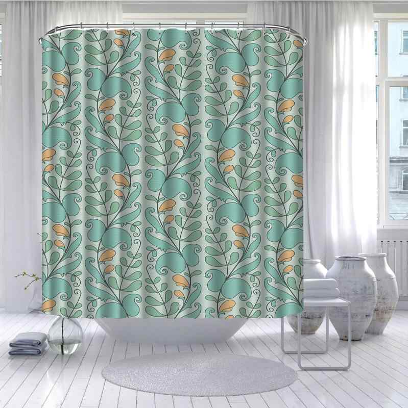 シャワーカーテン 防水 防カビ 3Dデジタルプリント シンプル モダン おしゃれ ポリエステル製 浴室 バスルーム 間仕切り 目隠し 突っ張り棒対応 サイズ豊富