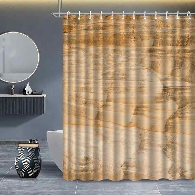 シャワーカーテン 防水 大理石柄 デジタル印刷 モダン シンプル ポリエステル素材 バスルーム用 間仕切り 目隠し 突っ張り棒対応