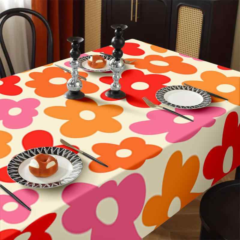 テーブルクロス 3Dデジタルプリント 長方形 家庭用 ダイニング用 おしゃれ エレガント モダン シンプル インテリア装飾 ポリエステル製(x2)