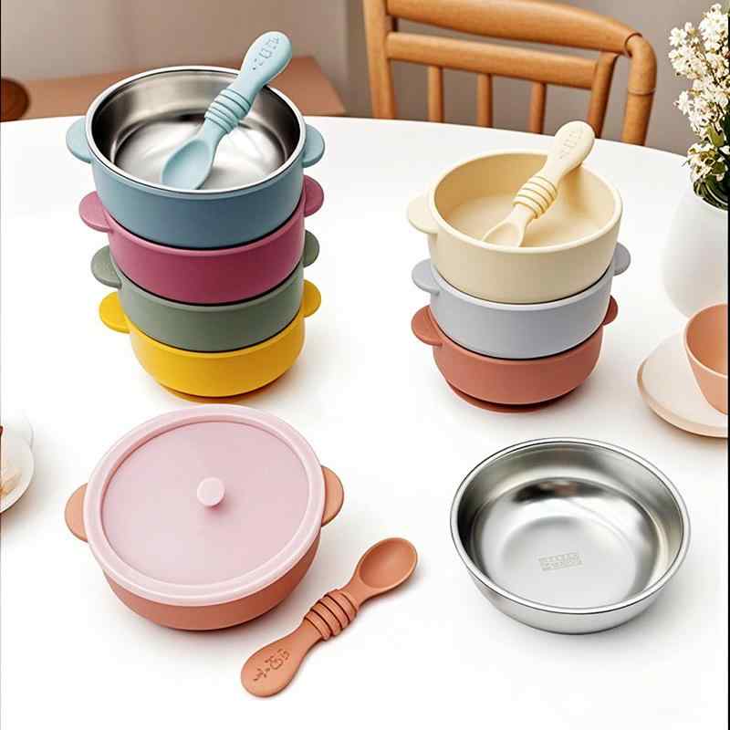 ・カテゴリ: 碗・素材: シリコン・対象年齢: 3ヶ月以上・カラー展開: オレンジ、ライトブルー、ジンジャーイエロー、オリーブグリーン、ベージュ、レッド、ブラウン、グレーブルー、クールグレー・スタイル: カートゥーン・デザイン: キュート