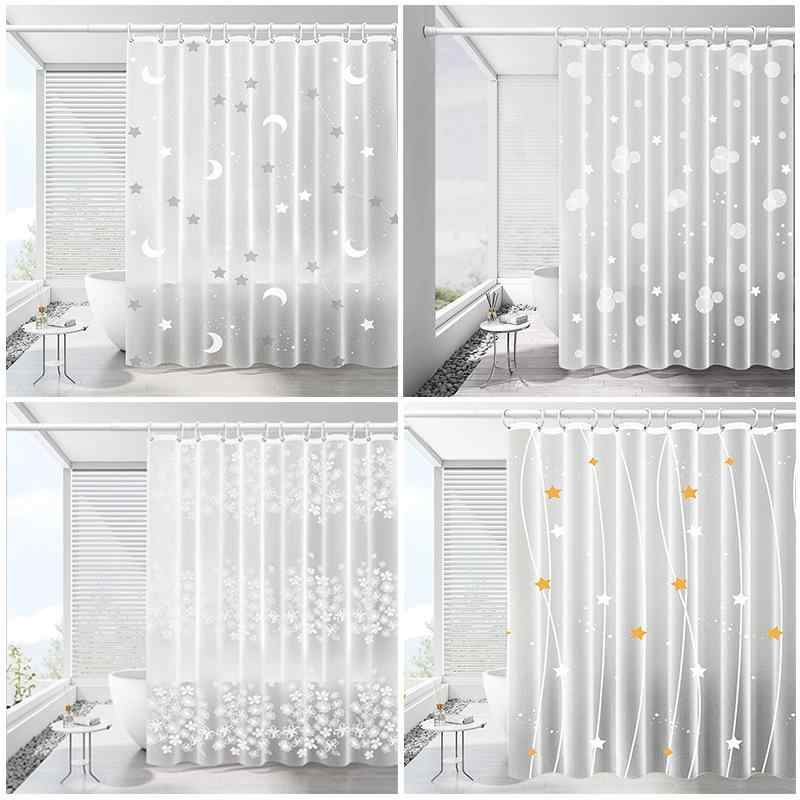 シャワーカーテン 防水 防カビ 厚手 PEVA素材 北欧モダン おしゃれ 幾何学模様 シンプル バスルーム 浴室 間仕切り 目隠し