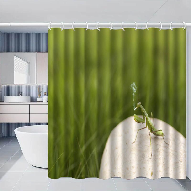 シャワーカーテン 防水 穴あけ不要 突っ張り棒付属 浴室 バスルーム 間仕切り 目隠し ドアカーテン 窓用 のれん 脱衣所 洗面所 柄 ポリエステル