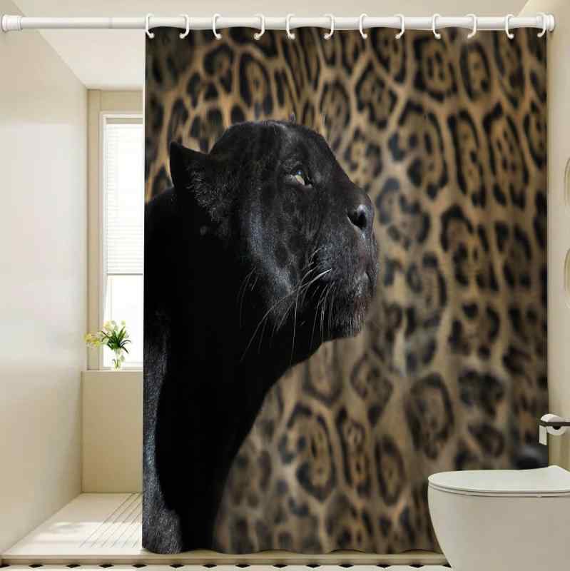 シャワーカーテン 防水 防カビ 厚手 つっぱり式 穴開け不要 デジタルプリント柄 ポリエステル製 モダン シンプルデザイン バスルーム 浴室用セット 取り付け簡...