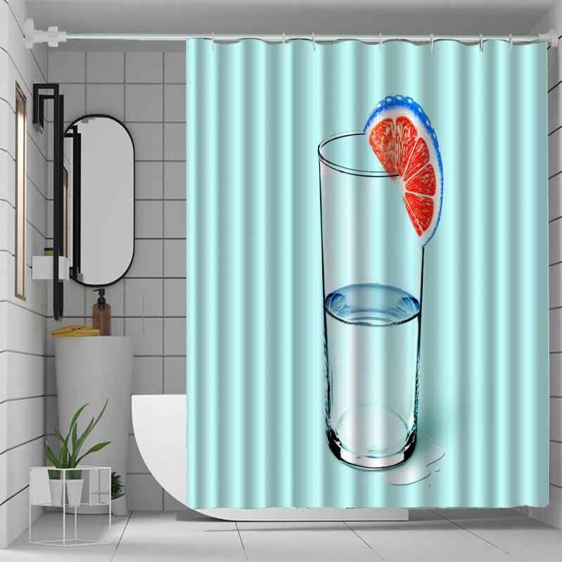 シャワーカーテン 防水 突っ張り棒対応 穴あけ不要 間仕切りカーテン モダン シンプル 個性的プリント おしゃれデザイン 浴室 バスルーム 目隠し ポリエステル製