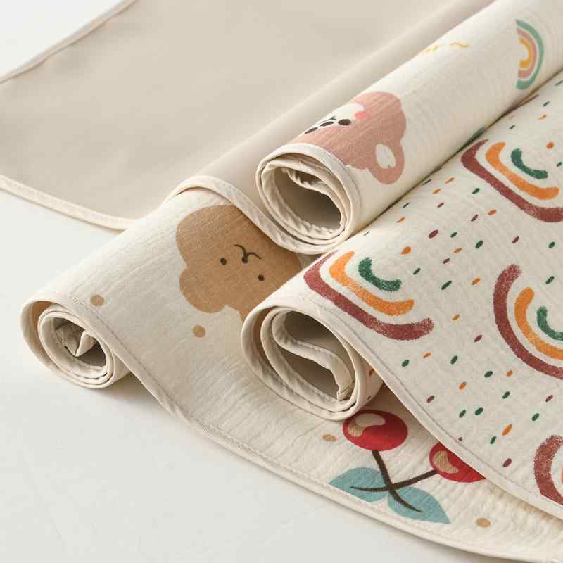 おねしょシーツ ベビー 赤ちゃん 防水 洗える 吸水 綿100% クレープガーゼ 通気性 蒸れない A類基準 オールシーズン 尿漏れ対策 おむつ替えマット 大人 生理用 介護用 敷きパッド