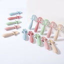 ベビー食器 赤ちゃん 子供用 食品グレードシリコン製 離乳食スプーン 初期 やわらか素材 口あたり優しい フルーツピューレ すりつぶし 食べやすい シンプルデザ...