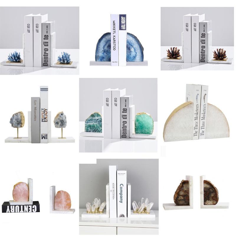 ブックエンド ブックスタンド モダン シンプル アメジスト 天然石 ハンドメイド オフィス 書斎 デスク リビング おしゃれ インテリア 置物 オブジェ 卓上 本棚 飾り 雑貨