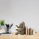 ブックエンド ゾウ うさぎ 彫像 樹脂製 おしゃれ かわいい 本立て 装飾 置物 オブジェ インテリア雑貨 アニマルモチーフ 欧風 エレガント 書斎 リビング 玄関 ギフト プレゼント(x2)