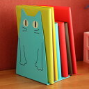 ブックエンド ブリキ製 かわいい 猫 うさぎ キャラクター 型抜きデザイン 本立て おしゃれなデスク整理 文房具 オフィス 学習用品 子供部屋 書斎 収納 デスク周り(x2)