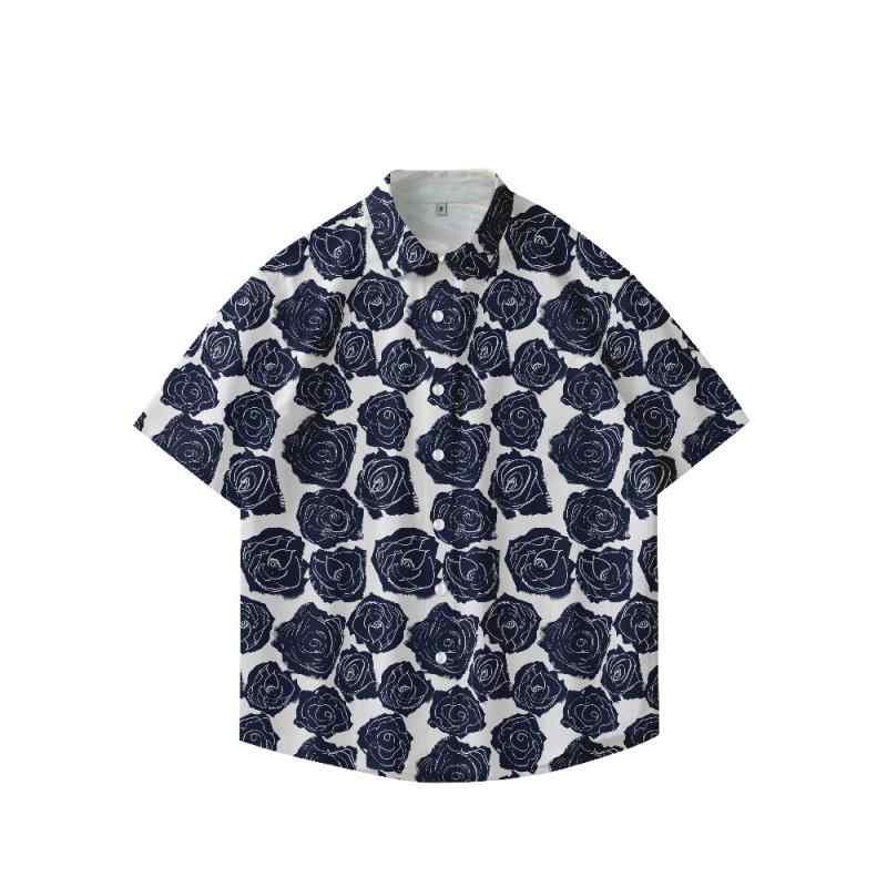 シャツ メンズ アロハシャツ 半袖 花柄 総柄 ゆったり リラックスフィット 開襟シャツ ビーチ リゾート サーフィン カジュアル ペア 夏用 洗濯機洗い可 ポリエステル素材 ストレッチ素材