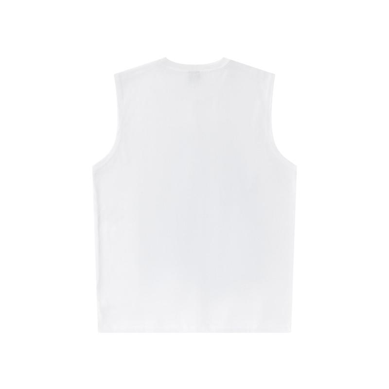 スポーツタンクトップ メンズ レディース アメリカンレトロ ストリート系 ヒップホップ ゆったり トレーニング ジム 普段着 夏 綿 コットン プリント(x2)