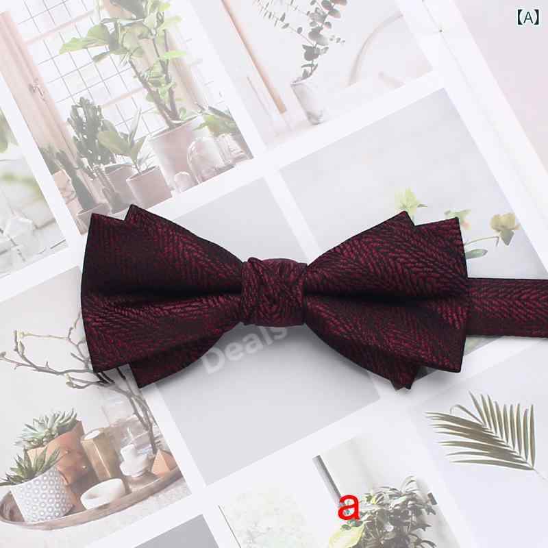 蝶ネクタイ メンズ 先染め ジャカード織り 斜めストライプ柄 小花柄 ポリエステル製 ビジネス フォーマル 結婚式 パーティー 成人式 スーツ シャツ ドレスアップ 男性用小物