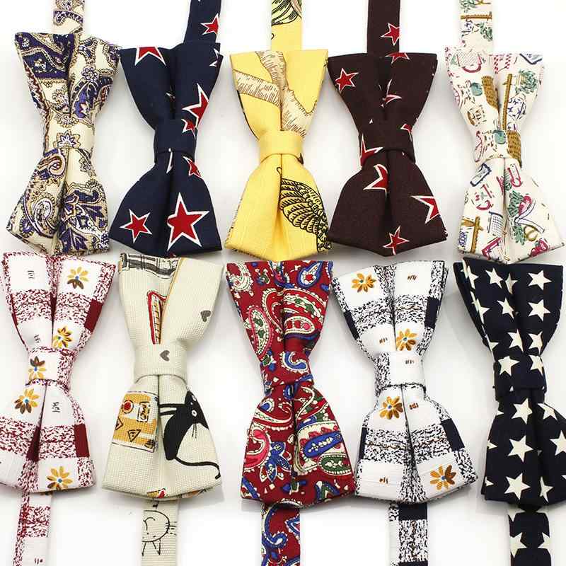 蝶ネクタイ メンズ コットン 綿 おしゃれ スタイリッシュ 欧米風 クラシカル 宮廷柄 プリント 大人用 フォーマル 結婚式 二次会 パーティー ビジネス カジュアル 上品