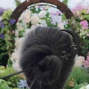 ヘアアクセサリー ヴィンテージ バイキング 魔女 死神の鎌 ひまわり 合金 ヘアスティック ルネッサンス ゴシック 仮装 コスプレ シルバー ブラック