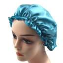 ナイトキャップ レディース 高弾力 サテン シングルレイヤー ドーム型 医療用帽子 抗がん剤治療用 髪保護 ヘアキャップ シャワーキャップ 部屋着 ルームウェア 美容院 病院 旅行 通気性 保温性(x2)