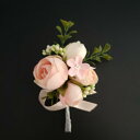 造花 ライトピンク シルクフラワー メンズ ブートニア レディース リストコサージュ 結婚式 披露宴 パーティー ブライダル フォーマル