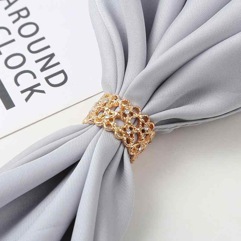 アクセサリー ユニセックス 多機能 高級感 上品 透かし彫り 電気メッキ加工 合金製 指輪 スカーフリン..