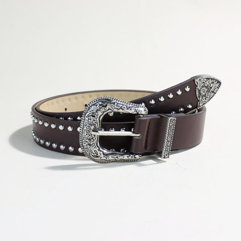 ベルト 男女兼用 スタッズ PUレザー 高級感 メタルバックル ピンバックル 欧米風 パンク ヒップホップ ロック カジュアル ストリート ヴィンテージ レトロデザイン