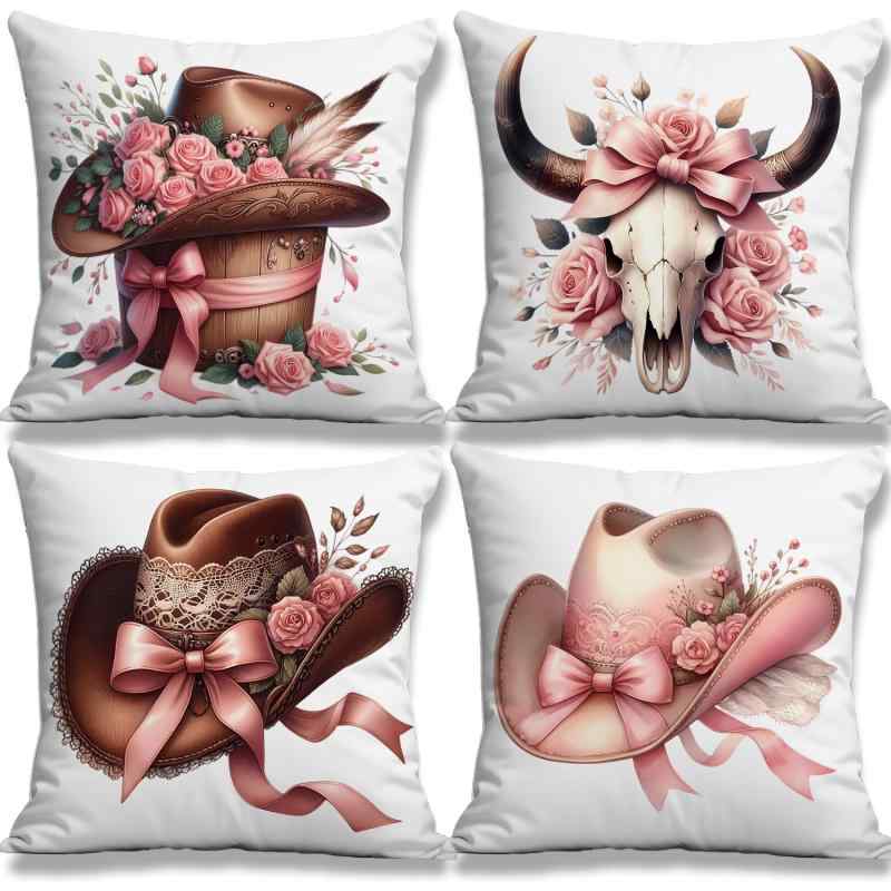 クッションカバー ピンク デニム風 多機能 リビング ソファ 寝室 ホテル 車内対応 腰当て ヘッドレスト..