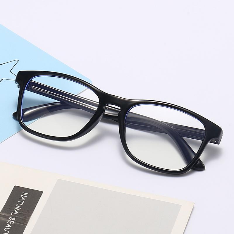 キッズ ブルーライトカット アイウェア 度なし TR90素材 超軽量 柔軟 スクエア型 伊達眼鏡 子供 小学生 中学生 男子 女子 丸顔対応