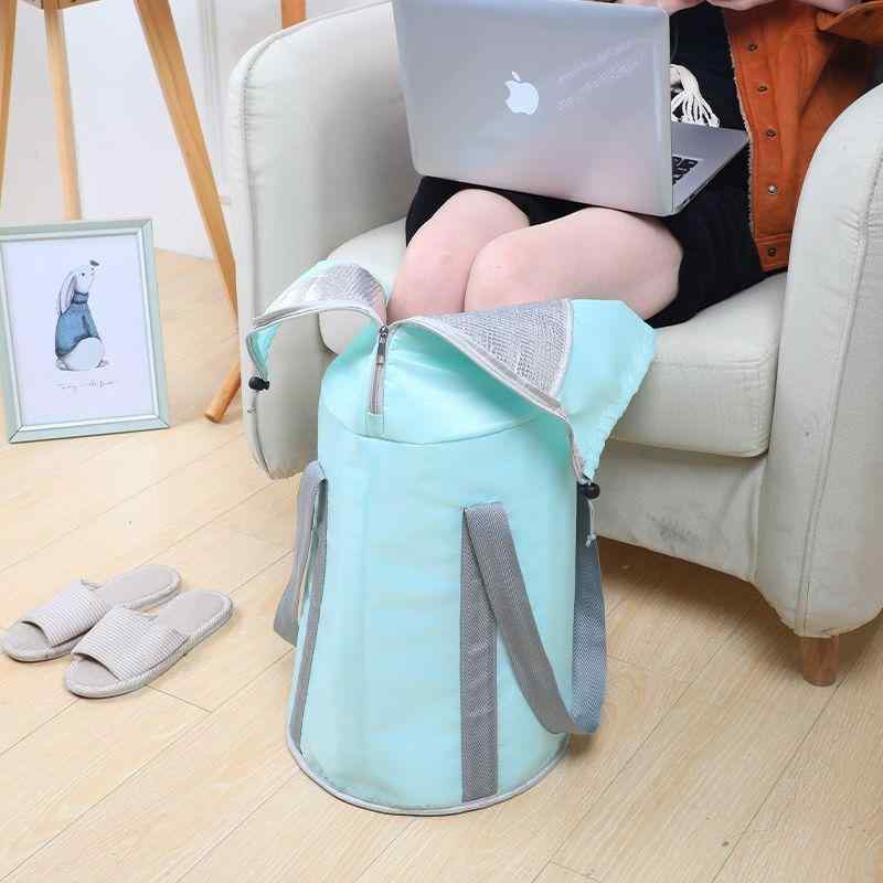 フットバス 折りたたみ式 携帯用 軽量 ナイロン製 家庭用 ホテル用 旅行用 アウトドア 足湯バケツ リラ..