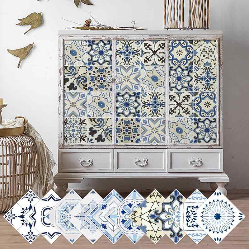 ウォールステッカー DIY リメイクシート ヨーロッパ風 北欧 防水 防汚 防油 防カビ 磨りガラス調 PVC製 キャビネット扉 家具 テーブル 壁 タイル おしゃれ リノベーション(x2)(3)