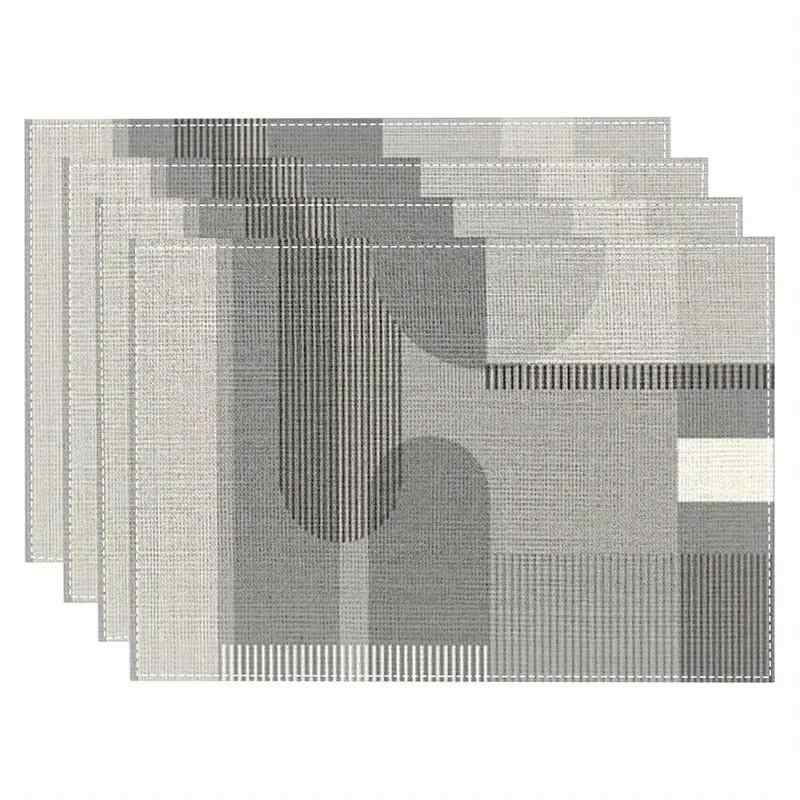 ランチョンマット 大理石調 ボヘミアン柄 幾何学模様 シーズン限定 ポリエステル製 モダン おしゃれ キッチン ダイニング リビング 書斎 店舗用 インテリア(x4)