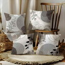 モズラボで買える「クッションカバー 洗える 取り外し可能 ソファ用 ベッドサイド リビング 民宿 モダン シンプル モランディカラー イラスト 短毛 おしゃれ 装飾 インテリア雑貨(x2」の画像です。価格は4,240円になります。