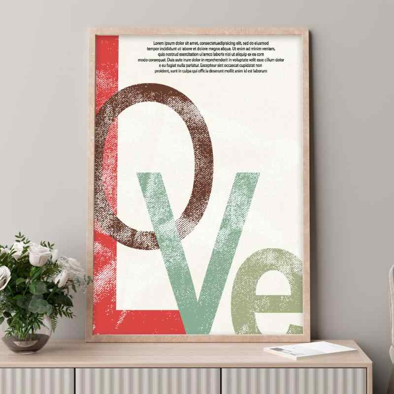 アートパネル LOVEメッセージ インスピレーション スローガン 壁掛け キャンバス 抽象画 北欧 フレーム..
