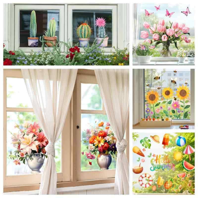 ガラスフィルム 静電吸着 剥がせる 貼り直し可能 目隠し効果 プライバシー保護 春夏 さわやか 清潔感 ..