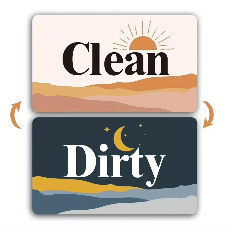 冷蔵庫マグネット 食洗機サイン キッチン 汚れ 洗浄済み 状態切り替え 磁石 強力吸着 おしゃれ シンプ..