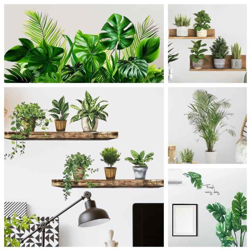 ウォールステッカー 壁シール 防水 防湿 壁 傷隠し 目隠し シンプル おしゃれ ボタニカル 植物 花 かわいい アニマル柄 リビング 寝室 子供部屋 玄関 インテリア DIY PVC デコレーション(x2)