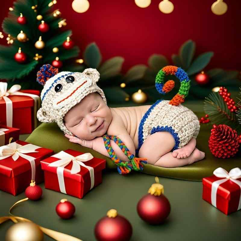 ・カテゴリ: キッズパフォーマンスウェア、ダンスウェア・スタイル: 欧米風・主要素材: アクリル100%・性別: ユニセックス・デザイン要素: アニメ、可愛らしい・生地加工: 柔軟加工・適合年齢・身長: 新生児(0～1歳、身長80cm以下)・カラー: 花柄・用途: 撮影用ベビーウェア