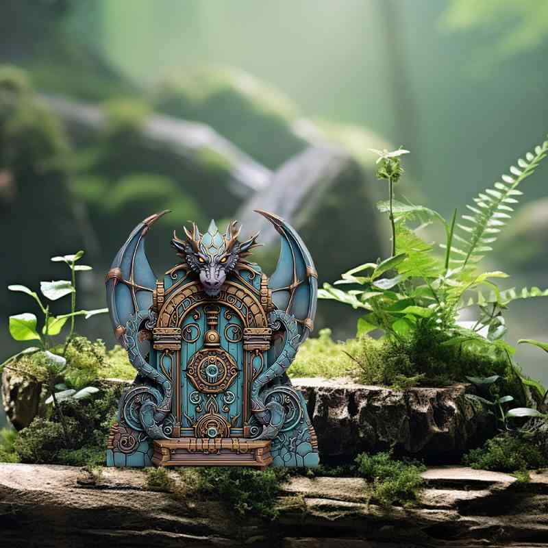 ハロウィン ガーデンスティック 屋外 アクリル製 翼付き 龍神 守護 地獄の門 デコレーション 庭 飾り オブジェ プレゼント(x2)