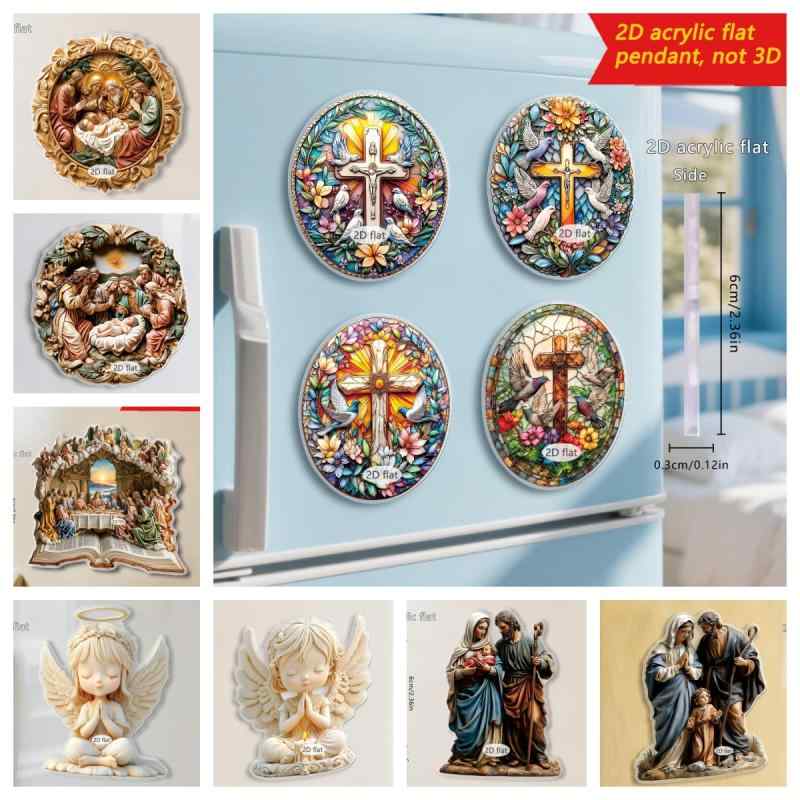 冷蔵庫マグネット 最後の晩餐 人物画 アクリル製 レトロ ヴィンテージ風 おしゃれ クリエイティブ かわ..