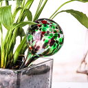 じょうろ 自動給水 クリスタルガラス製 吹きガラス 球型 小型 浸透式 観葉植物 鉢植え ガーデニング 留守中 水やり用品 カラフル 多色 北欧風 インテリア ...
