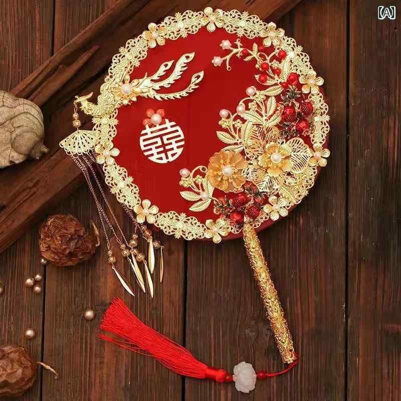 扇子 レディース 団扇 顔隠し ブーケ風 新婦 花嫁 結婚式 ウェディング 婚礼 披露宴 前撮り 中国風 古..