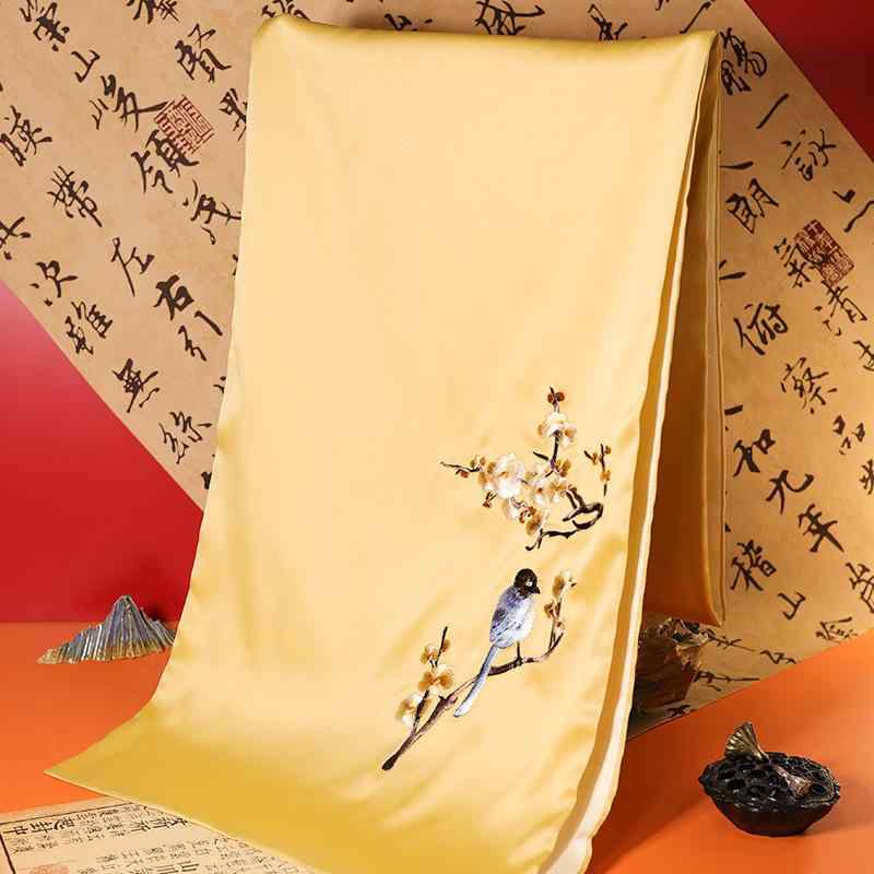 ストール ショール 蘇州刺繍工芸品 中国伝統 オールシーズン 花柄 レトロ ミドル丈 ポリエステル素材 ビジネスギフト 外国人向けプレゼント