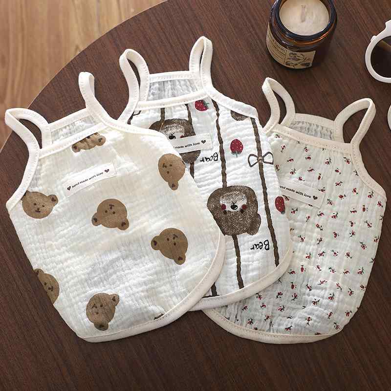 犬服 小型犬 子犬用 夏用 薄手 軽量 通気性 ガーゼ素材 かわいい ベスト 抜け毛対策 紫外線対策 日よけ..