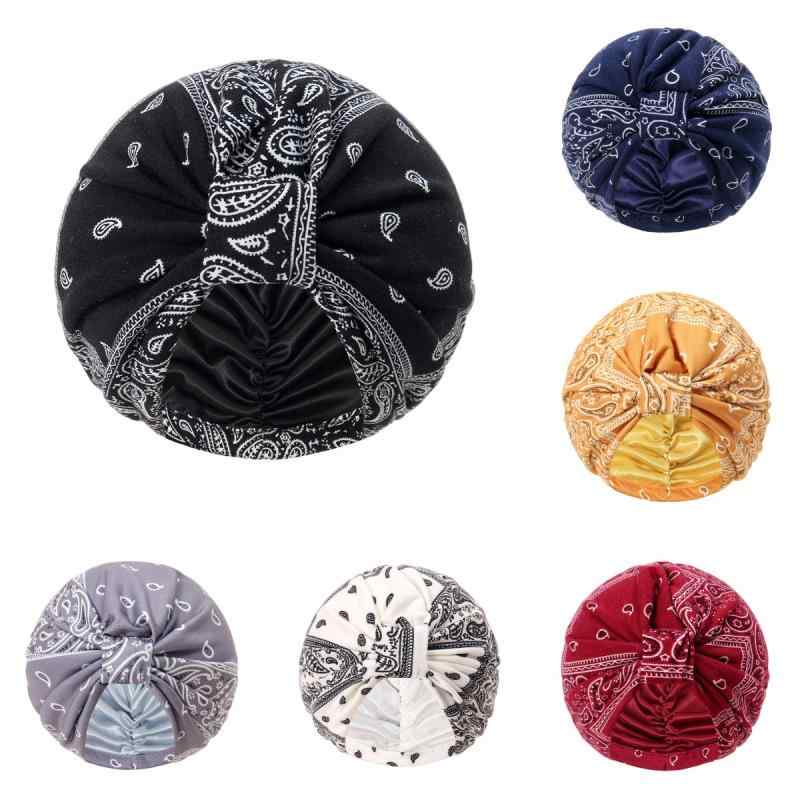 帽子 レディース ターバンキャップ ナイトキャップ ペイズリー柄 サテン裏地 オールシーズン 就寝用 寝..