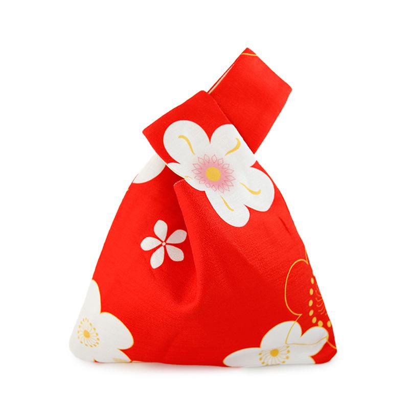 バッグ レディース 和風 和装 手提げ リストバッグ お散歩 ミニバッグ 小物入れ ポーチ 浴衣 着物 普段使い カジュアル おしゃれ 花柄 金魚柄 猫柄 軽量 コンパクト ポリエステル